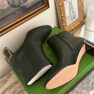Kate Spade Dark Green Ankle Booties